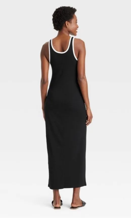 Women's Knit Midi Tank Dress - Cotton Modal Blend, Sleeveless Pullover, Roundneck, Bodycon Style - Image 2