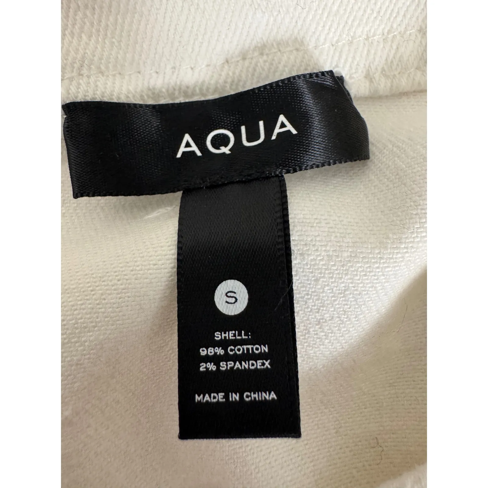 Aqua Cream Denim‎ Jacket Size 6 Cropped Collarless Button Front Pockets - Image 10