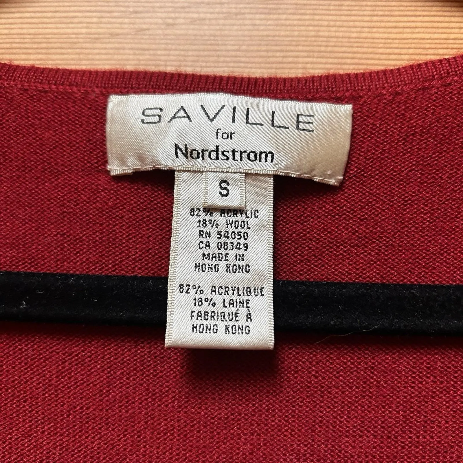 VTG Nordstrom Womens Red Beaded Wool Blend Knit Tank Top Small Christmas Holiday - Image 4