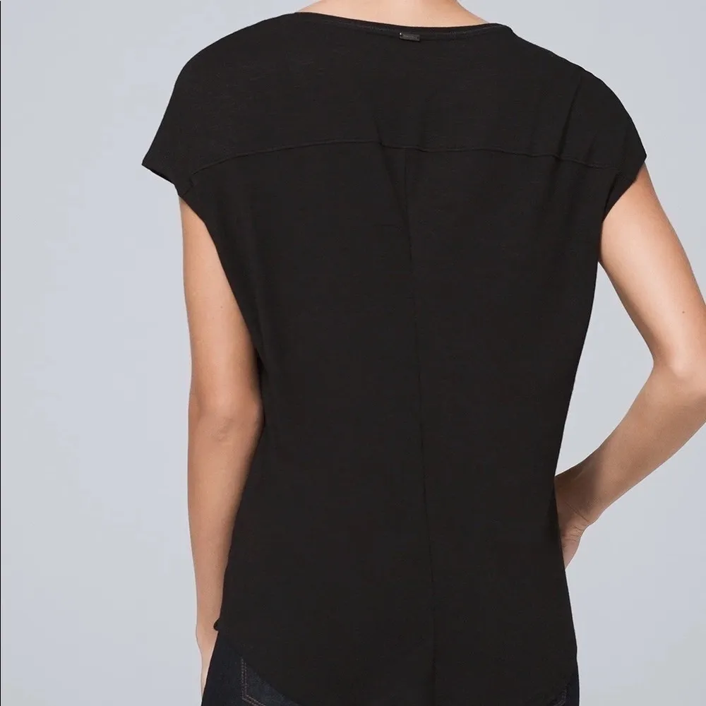 Whitehouse black Market short sleeve V neck Jetsetter Tee black size XXS - Image 14