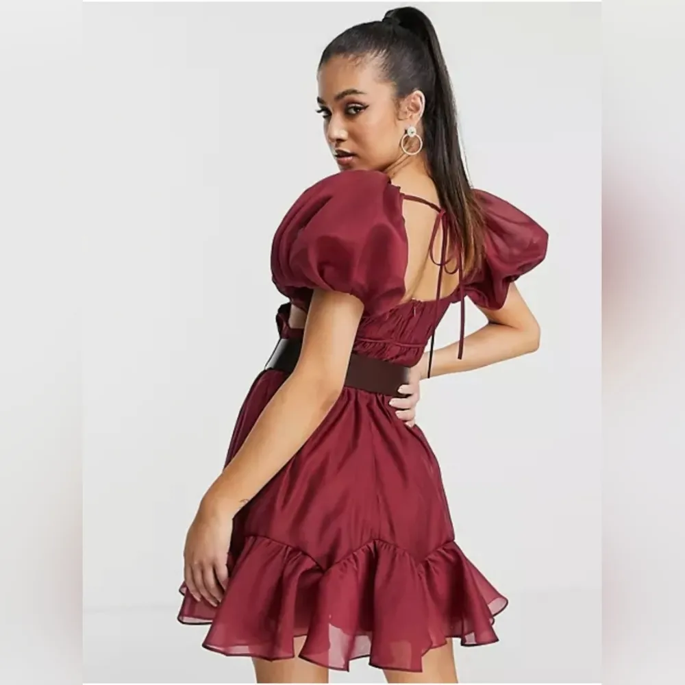 NWT  DESIGN Petite voile mini dress with pleated bodice w/out belt Size 10 - Image 2