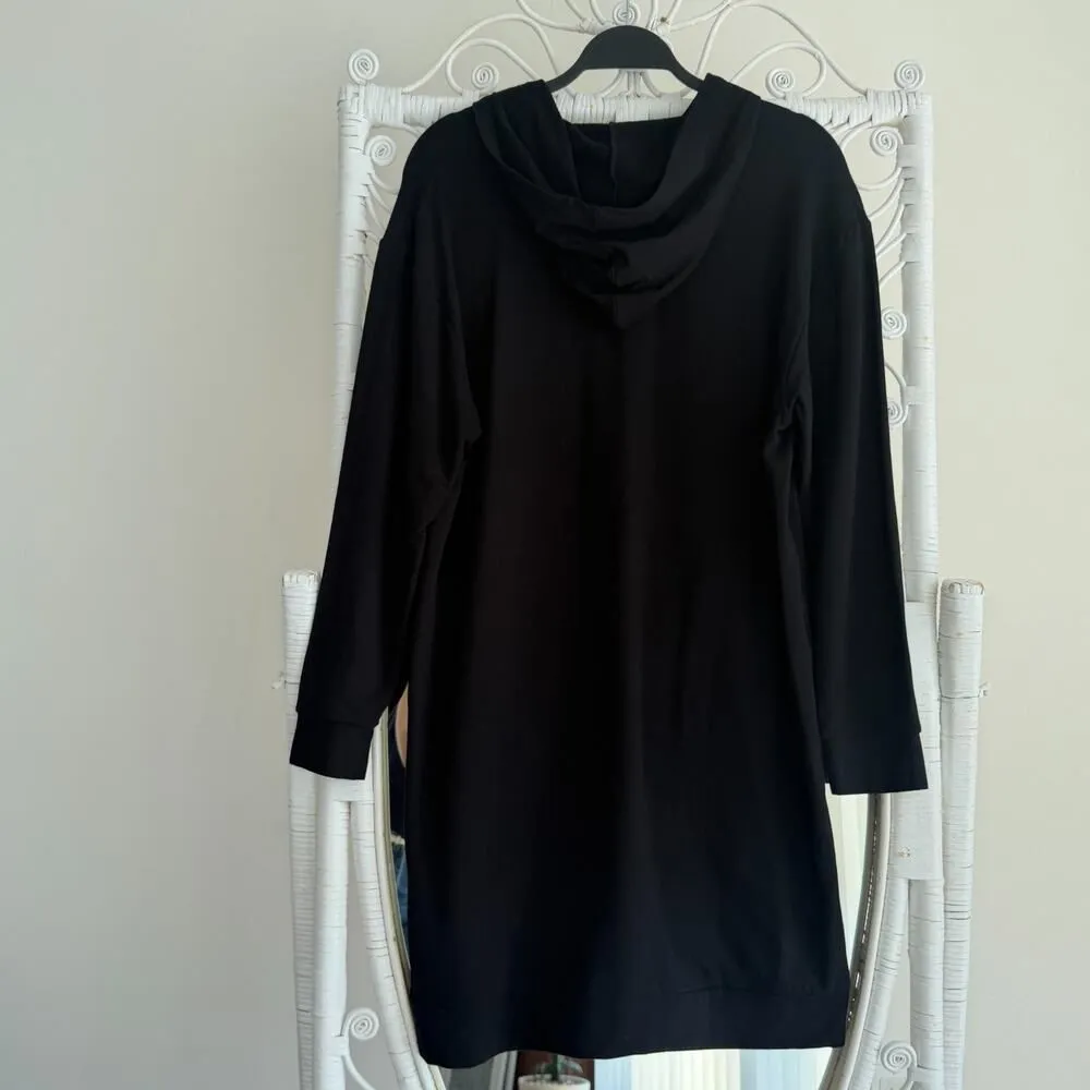 Majestic Filatures Sweatshirt Women 4 Large Black Hooded Deluxe Teeshirt Sweater - Image 7