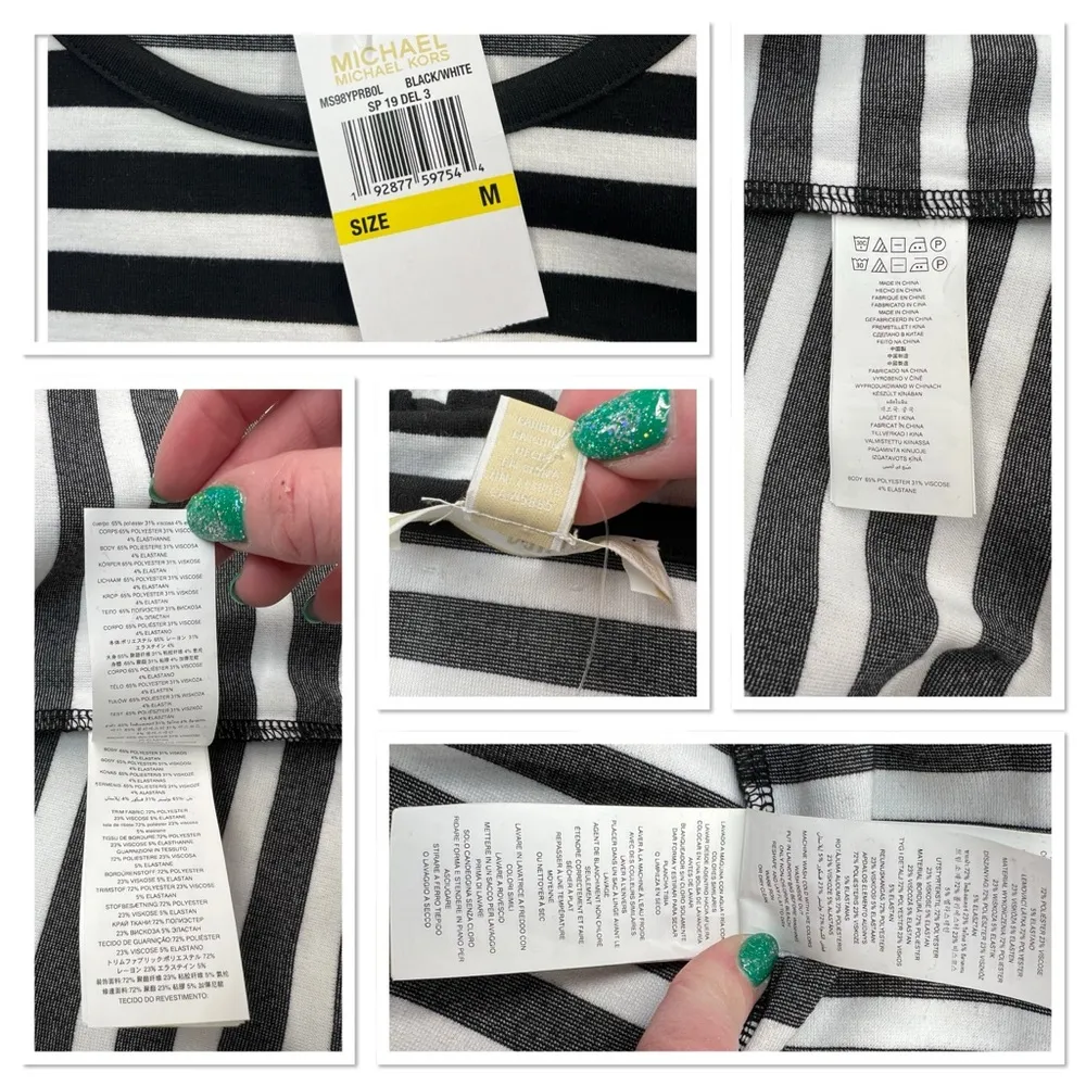 Michael Kors Striped Dress M - Image 9