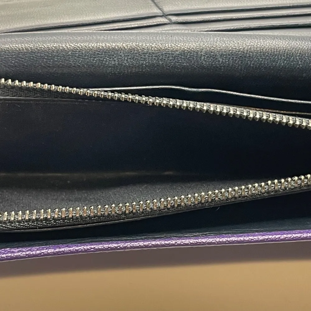 Loewe Purple Bifold Continental Wallet w/ Anagram - Preowned - Image 13