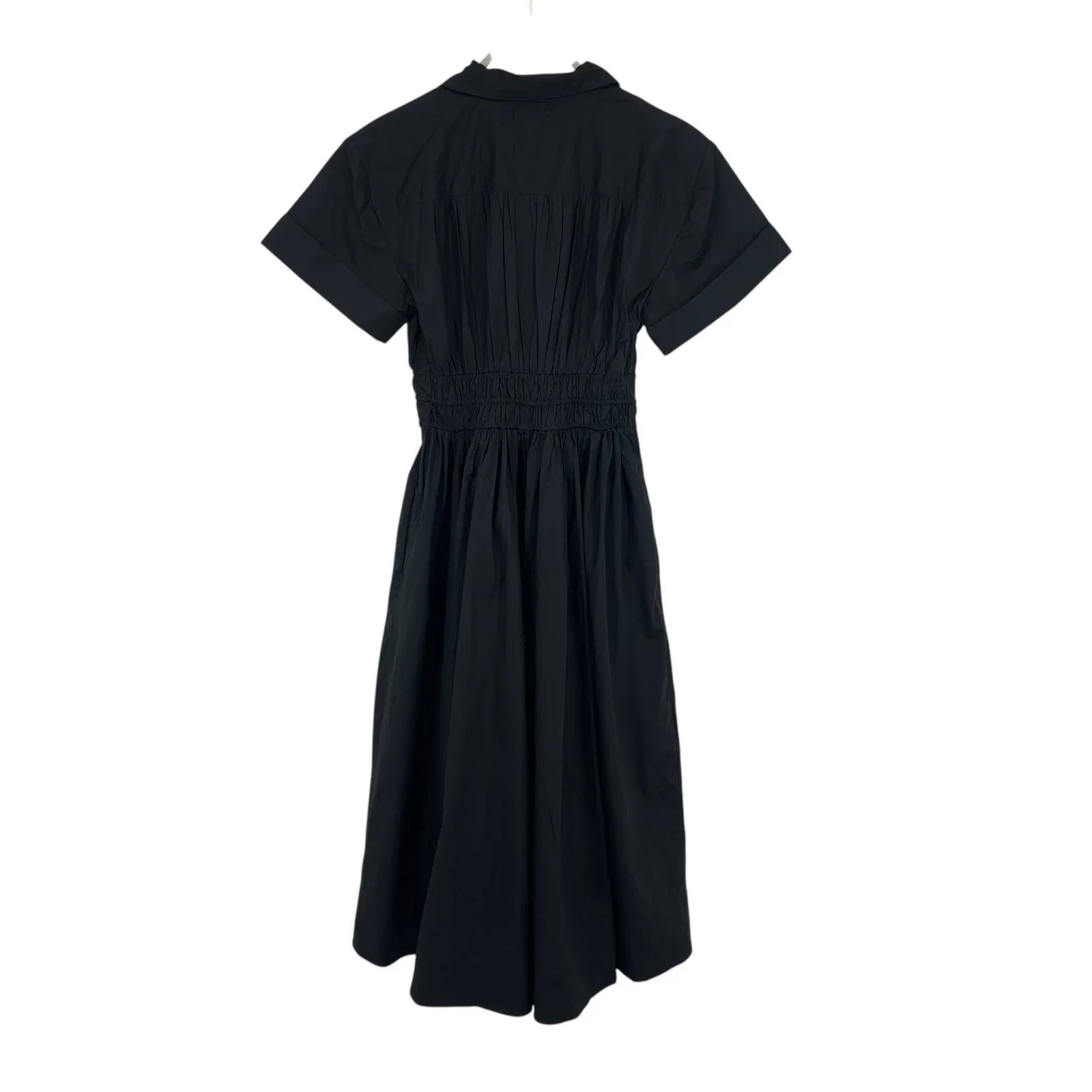 J.Crew Elena shirt-dress cotton poplin Black Size 4 NWT Quiet Luxury Minimalist - Image 7