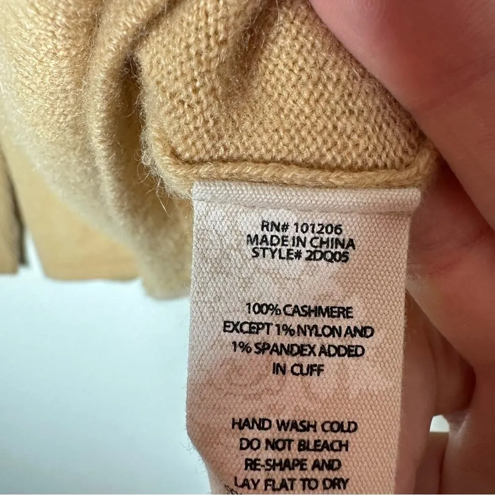 Soft Surroundings Etta 100% Cashmere V-Neck Ribbed Sleeve Sweater Medium - Image 2