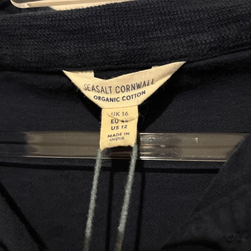 Seasalt Cornwall Organic Cotton‎ Last Boat Sweatshirt Navy blue size US 12 - Image 5