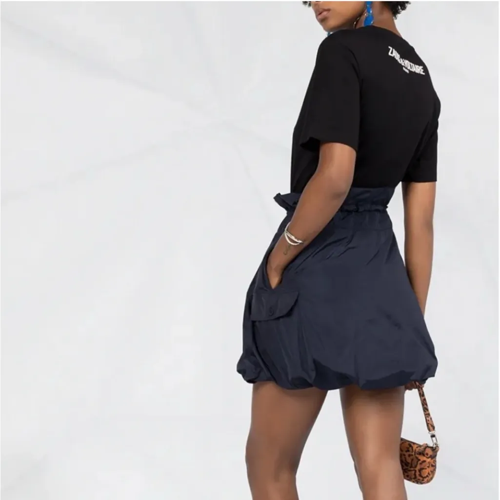 NWOT Zadig and Voltaire Bella Girls Can Do Anything Tee Shirt Black White M - Image 3