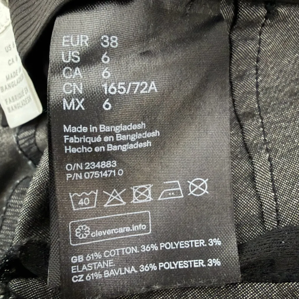 H&M Women’s Plaid Skinny Pants Neutral Check Print Size 6(A281) - Image 10