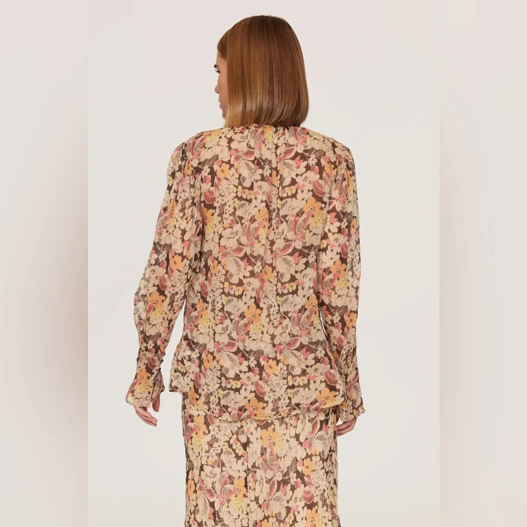 Polo Ralph Lauren Brown Floral Blouse - Image 4