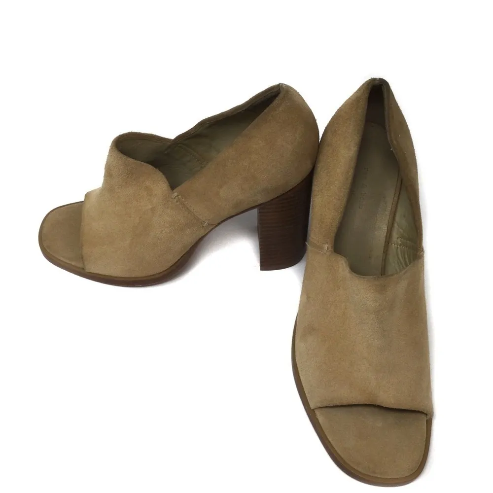 Rag&Bone Myra camel open leather square toe heels - Image 13