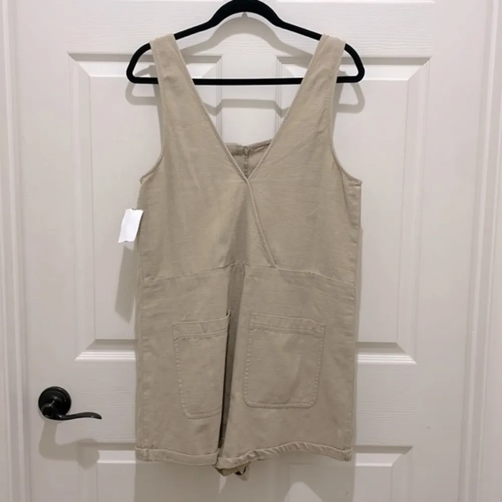 NWT- Wishlist Apparel Tan Sleeveless Button Up Romper - Image 4