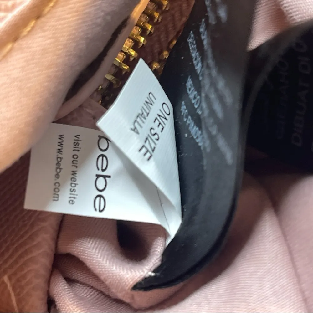 NWOT  Los Angeles Evie with shoulder strap Pink Pebble Faux Leather - Image 9