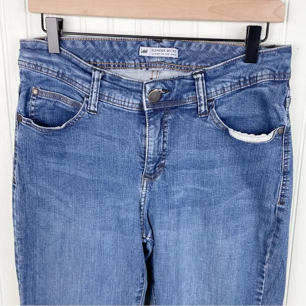 Lee Slender Secret Lower on the Waist Medium Wash Denim Jeans Women's Size 10 - Image 3