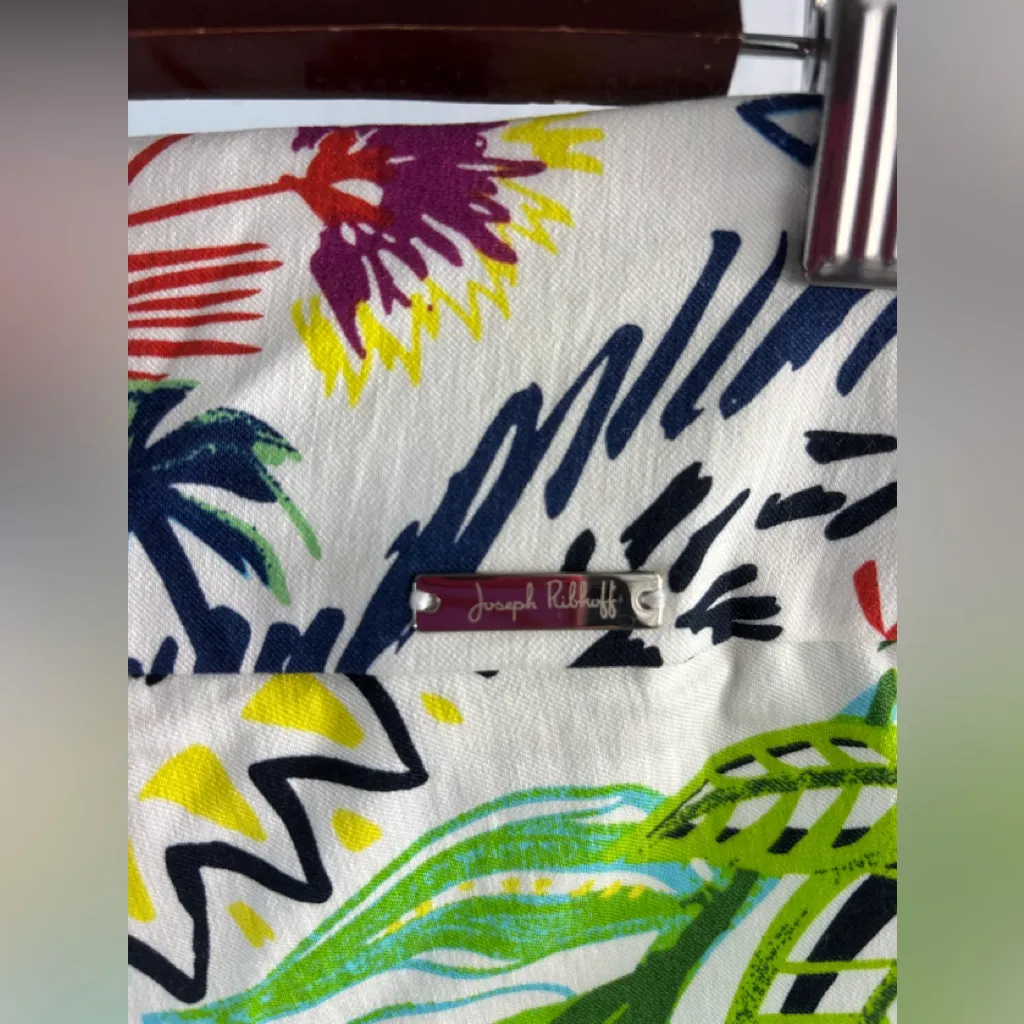 Joseph Ribkoff 2 Abstract Jungle Multicolor Patterned Pull On Pants - Image 5