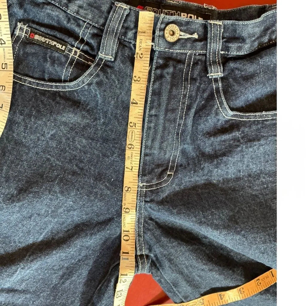 Southpole Womens 10 Carpenter Capri Jeans Y2K Streetwear Workwear Denim - Image 4