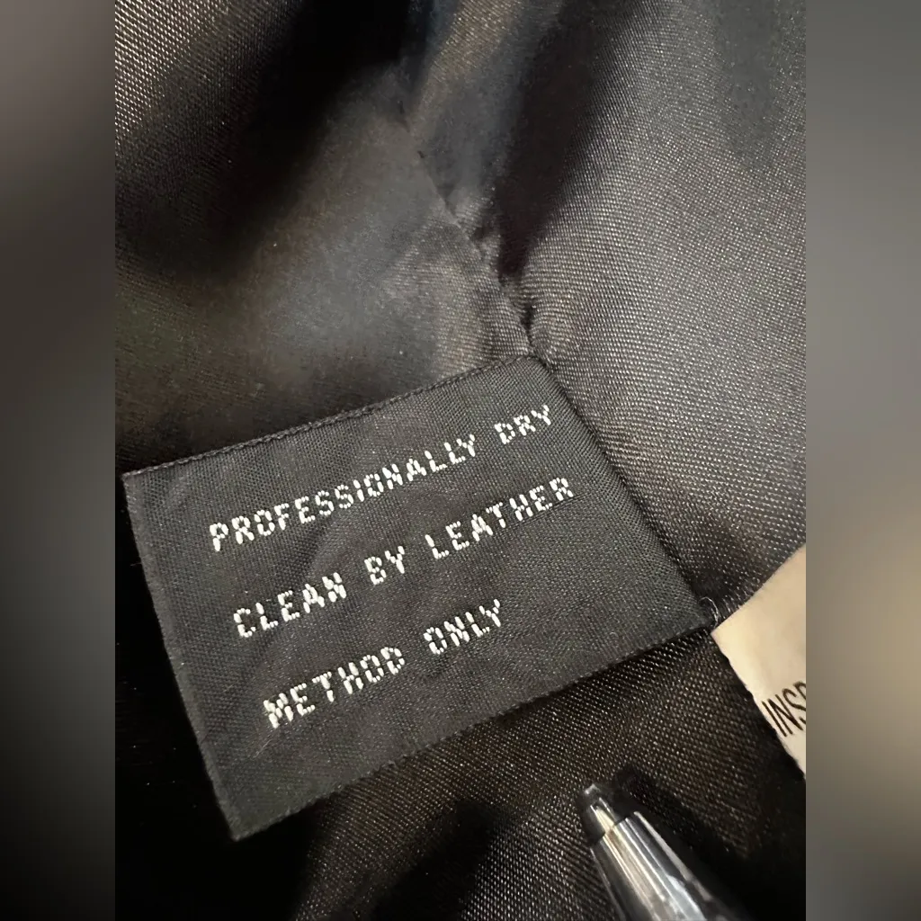 Vintage 90s Jacqueline Ferrar Sz: S Black Leather Button Up Long Trench Coat. - Image 8