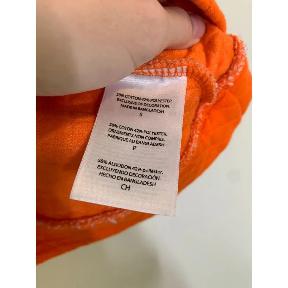 Champion Clemson Tigers Quilted Orange Crewneck Long Sleeve Shirt Womens Sz S - Image 7