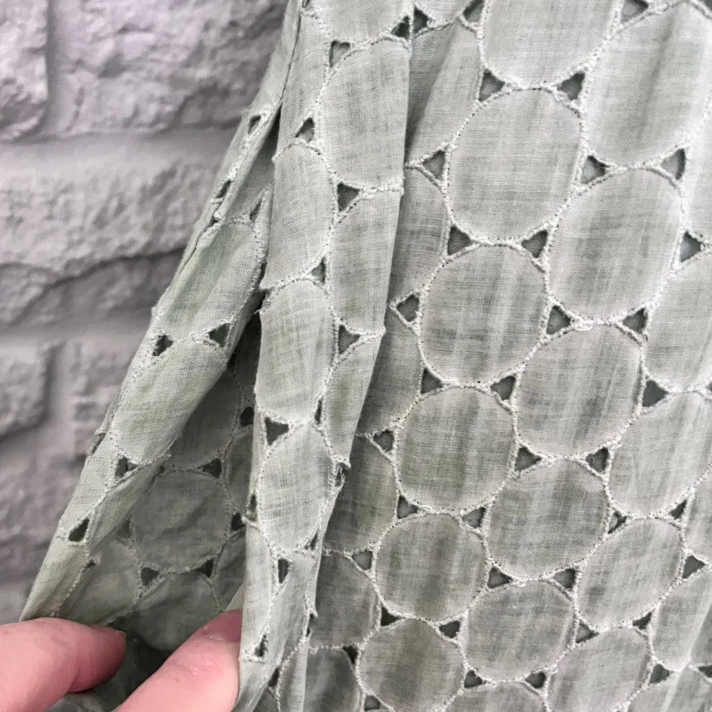 NWT Alexis Sage Green ‘Milada’ Ruffled Broderie Anglaise Maxi Dress, Size XL - Image 3