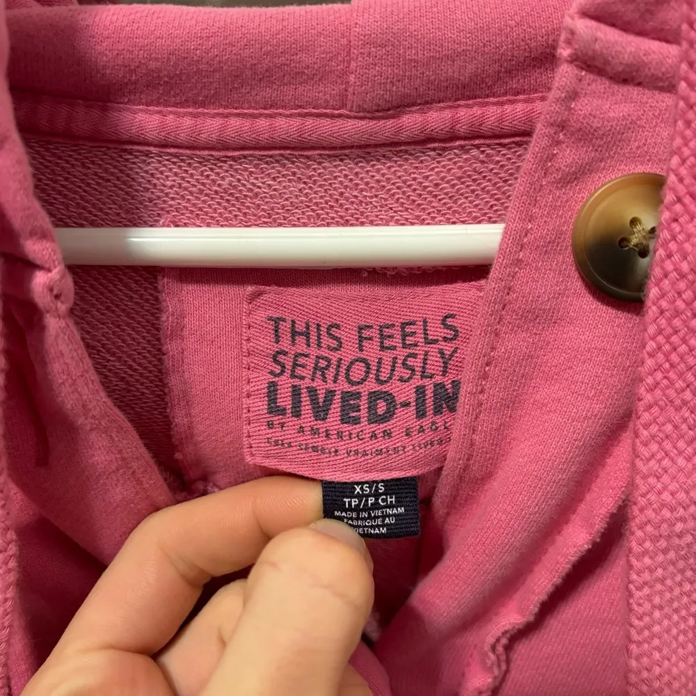 American Eagle  Big Hug Hooded Shacket Pink - Image 4