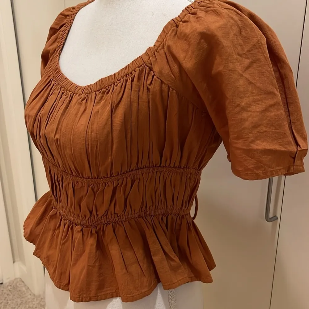 Free people burnt orange boho blouse size small NWT #97 - Image 3