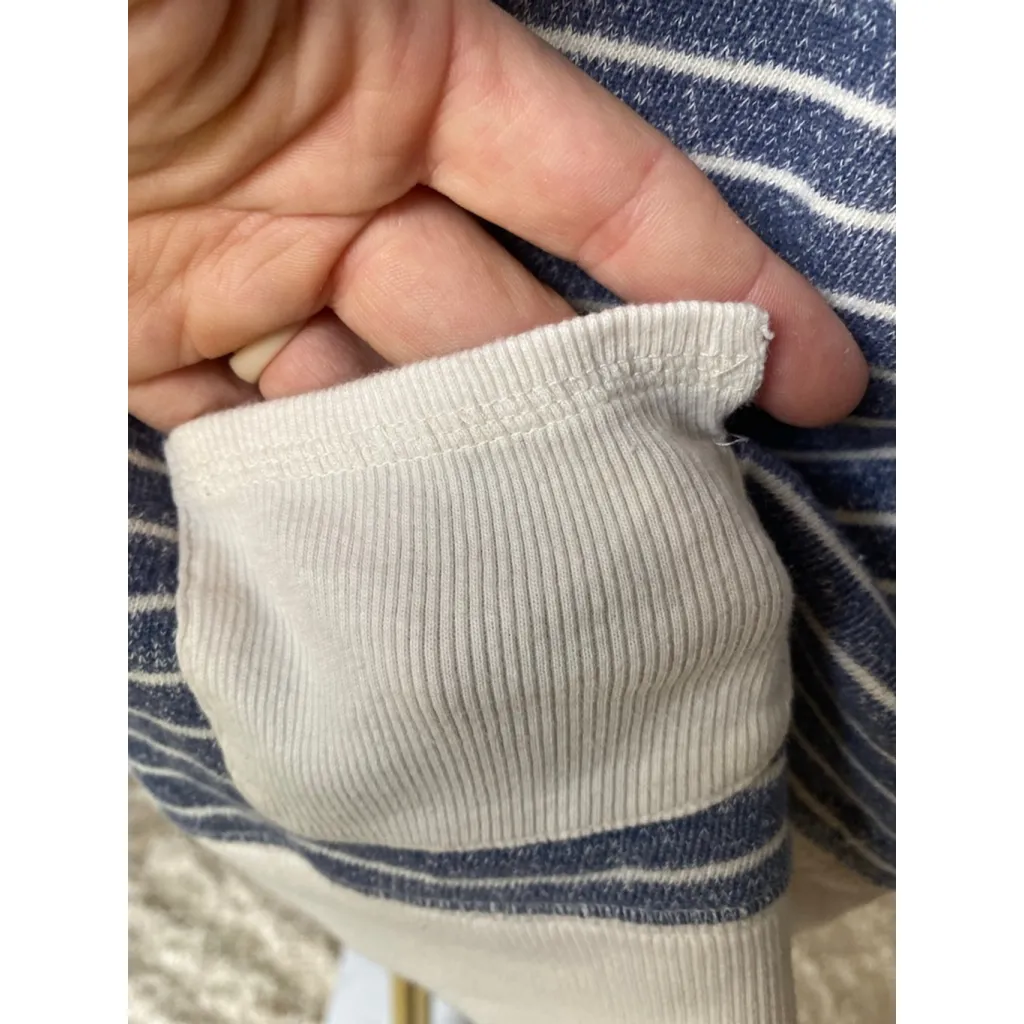 Jones New York Sport Blue White Striped Cotton Pullover Top
 Pocket M - Image 5