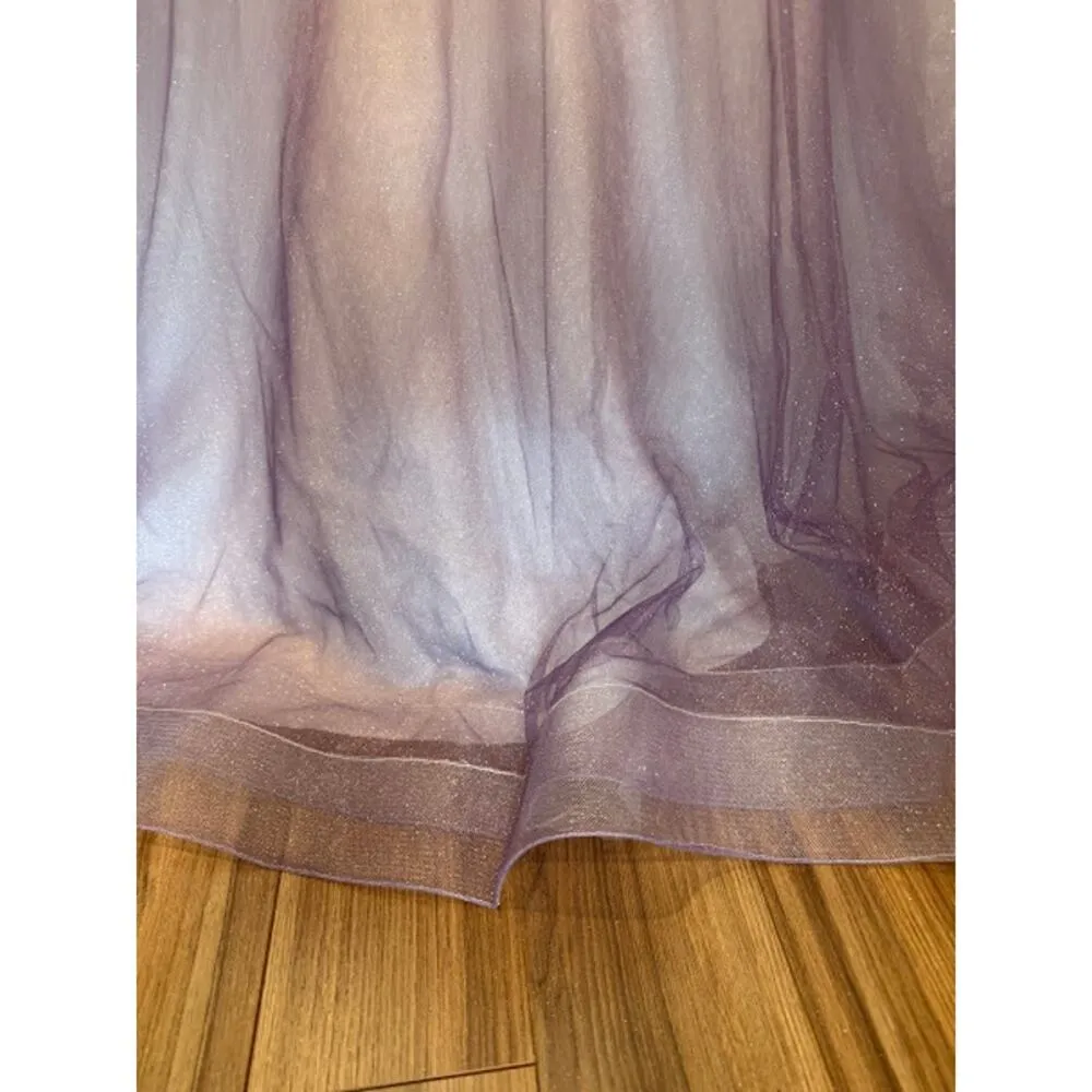 New Mori Lee Formal Dress Women's Sz 16 Style 45006 Ultra Violet Prom Corset - Image 5