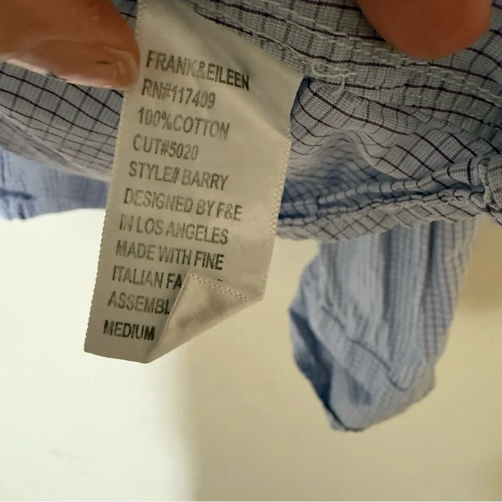 Frank & Eileen Barry Button Down Blue Stripe Shirt - Image 3