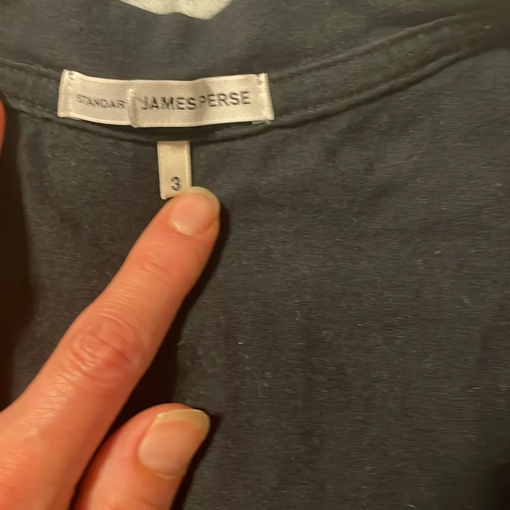 EUC James Perse soft black v-neck t-shirt - Image 2