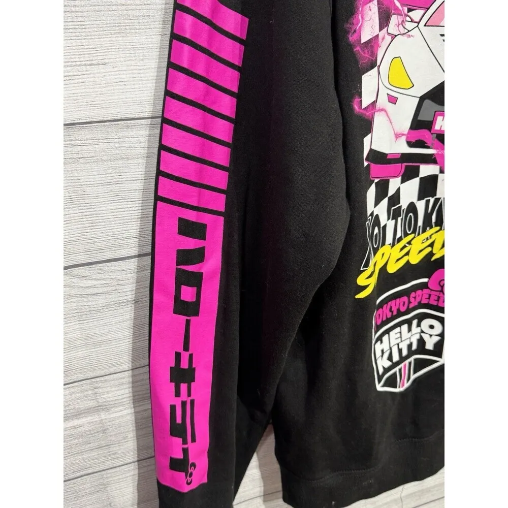 Sanrio HELLO KITTY AND FRIENDS TOKYO SPEED Pullover SWEATSHIRT Black XL - Image 3