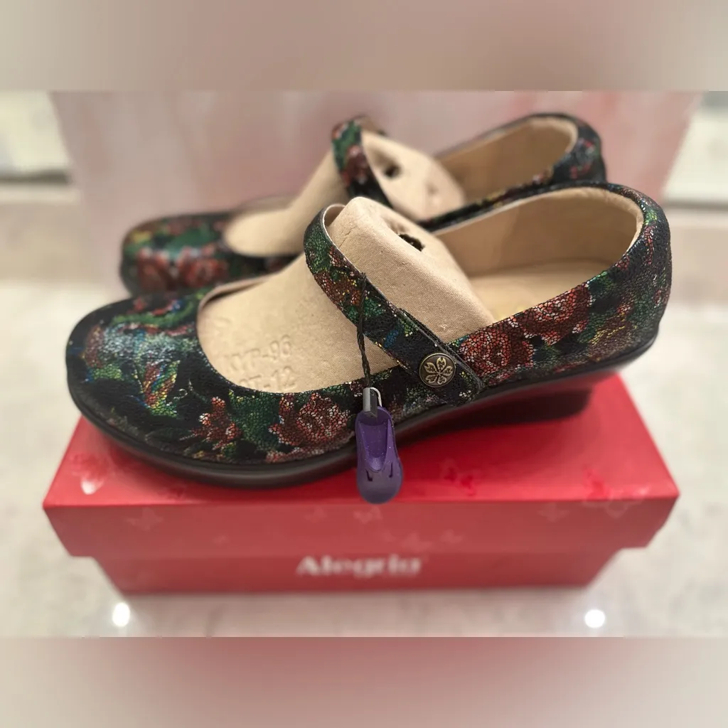 Alegria Flair Winter Garden Mary Jane Wedge Pumps Women's Size 12/EU 42 Leather - Image 6