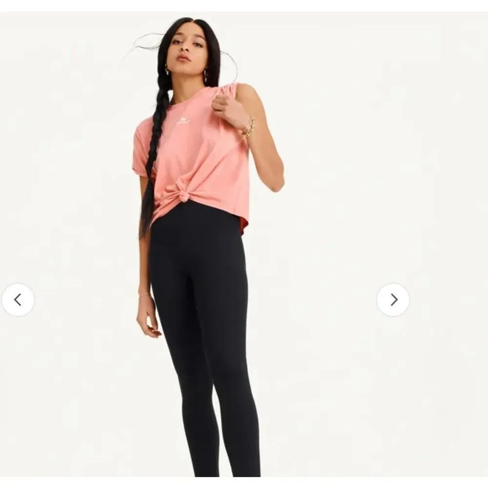 DKNY sz L Coral‎ athletic exercise athletic knotted shirt NWT - Image 2