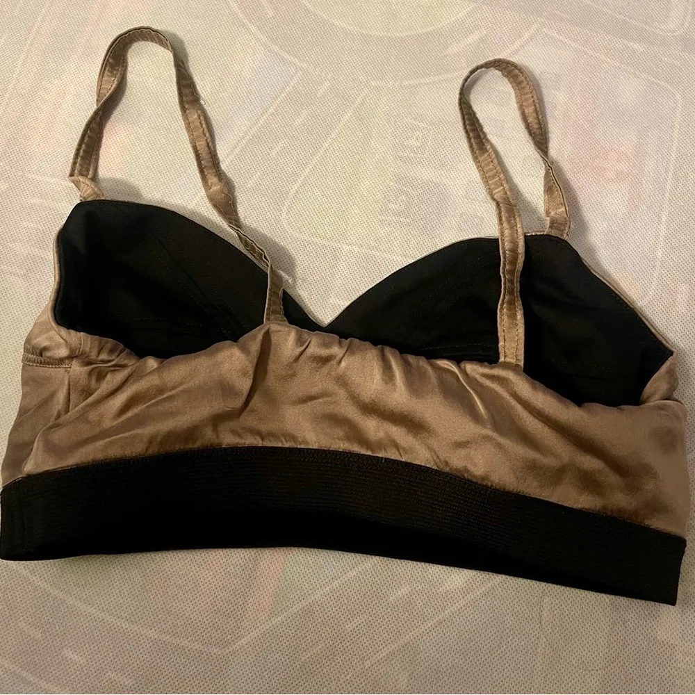 Top Secret Sports Bra Size: Small Brownish/ Gold & Black Brown - Image 3