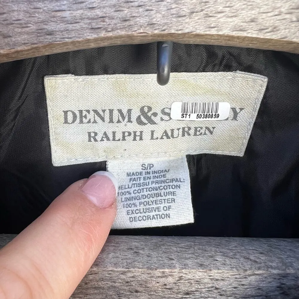 Ralph Lauren Denim & Supply Military Naval Style Navy Twill Blazer SMALL - Image 2