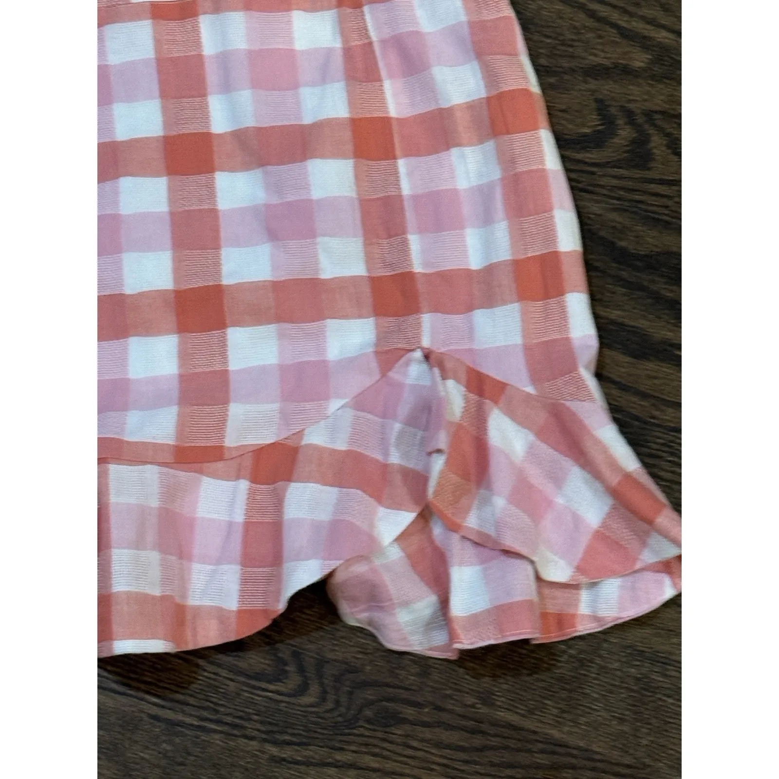 Revolve Suboo Mini Skirt Size‎ 4 Sundown Check Plaid Pink White Trendy Luxury. Size 2 - Image 5