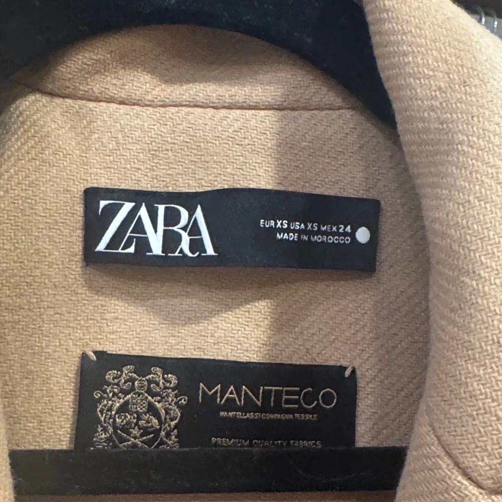 ZARA  Women's Camel Blazer mid length trench - Image 4
