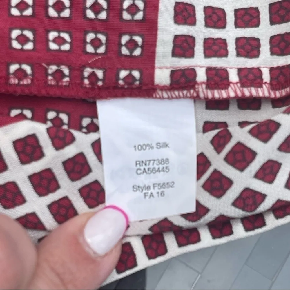 MADEWELL Silk Premiere Bow-Back Tee in Ascot Tile Sz XS - Image 9