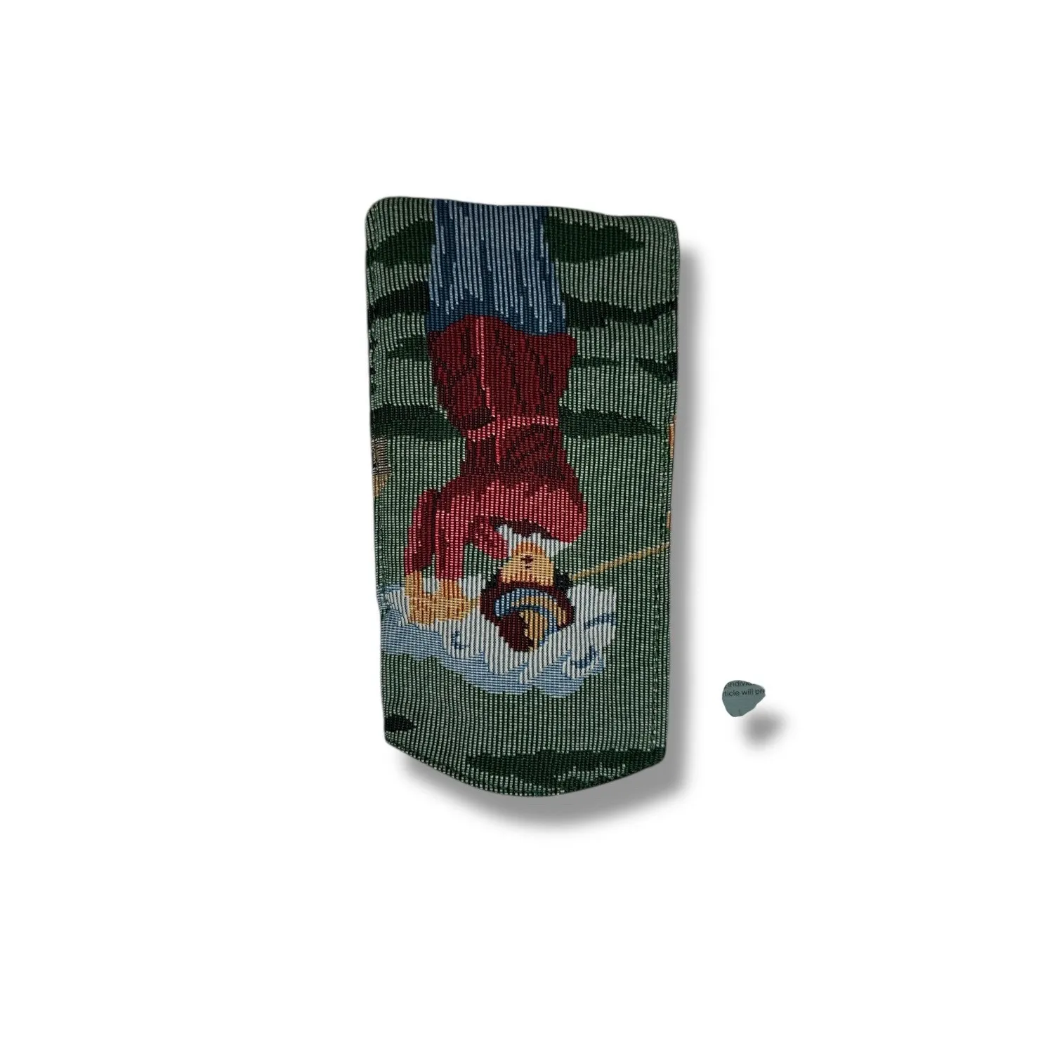 Redsetter Baggage Tapestry Eyeglass Case Vintage Style Needlepoint Outdoor Scene Green - Image 2