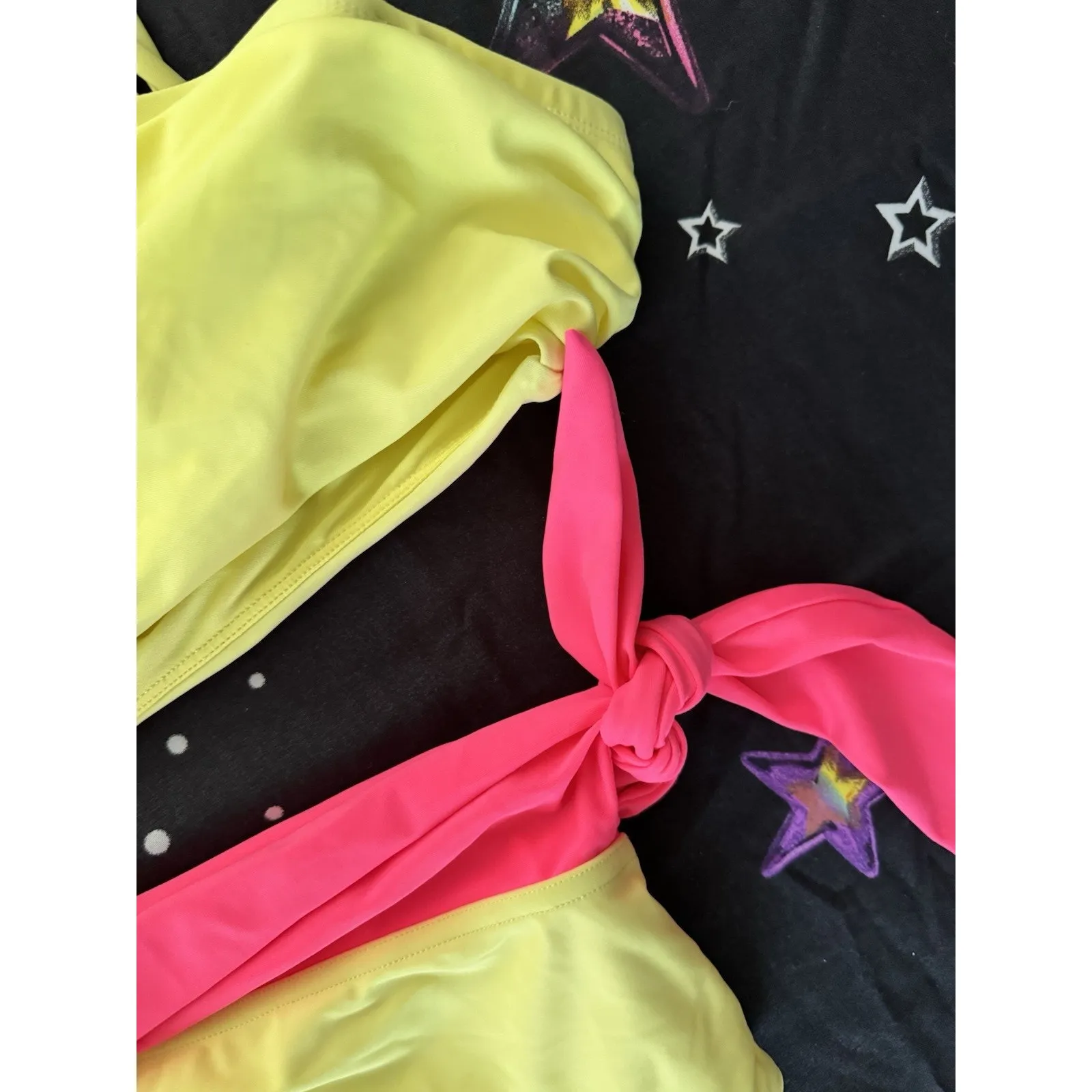 NWT Ramy Brook Color Blocked Gigi One Piece Tie Monokini Neon Swimsuit Medium - Image 5