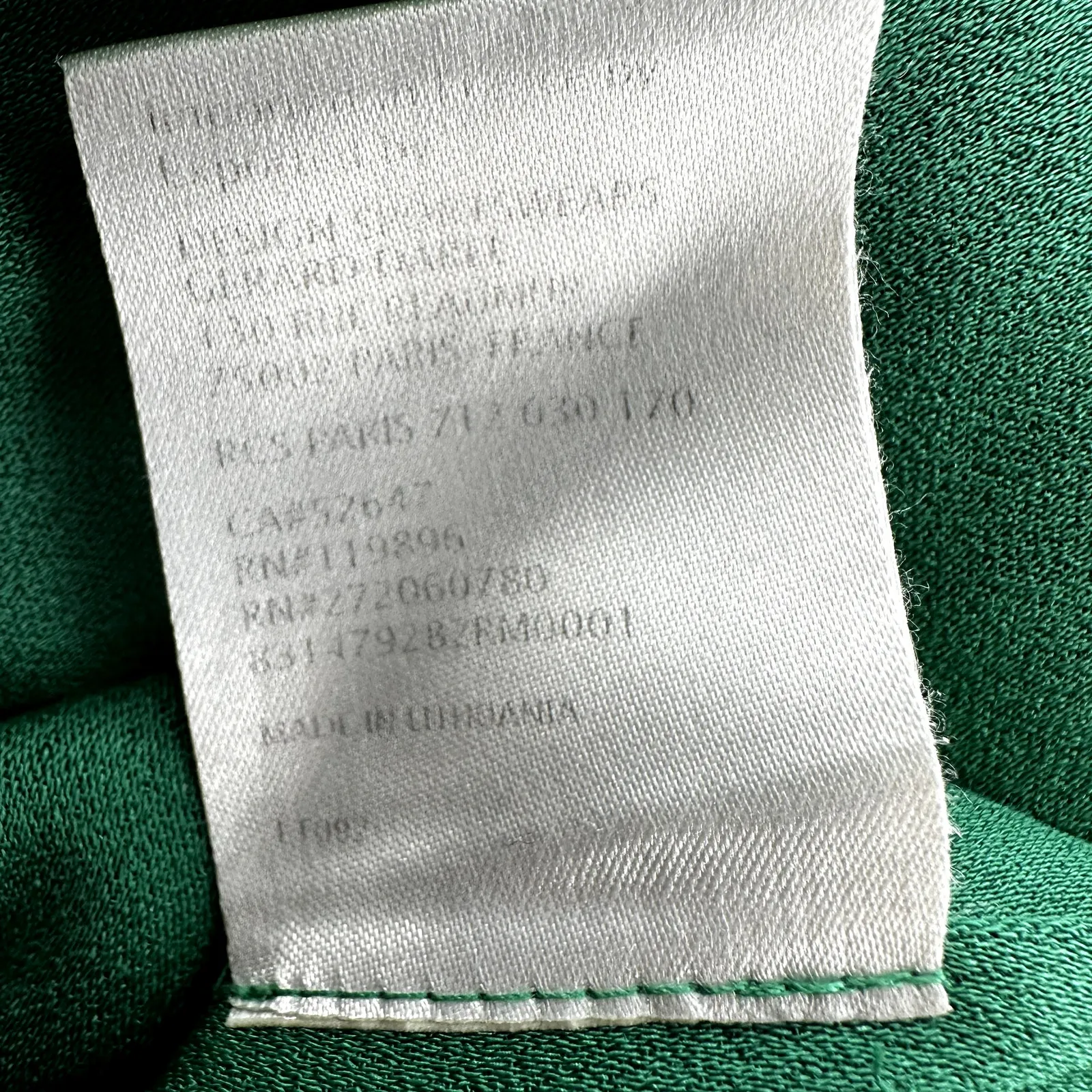 Gerard Darel Sleeveless Mini Shift Dress Faux Wrap Snap Round Neck Green 38 6 - Image 5