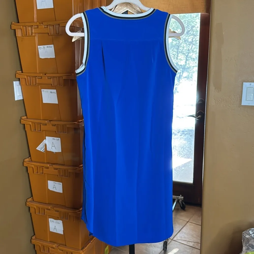 ABS Allen Schwartz Women's Sleeveless T-Shirt Dress Royal Blue Size Small - Image 5