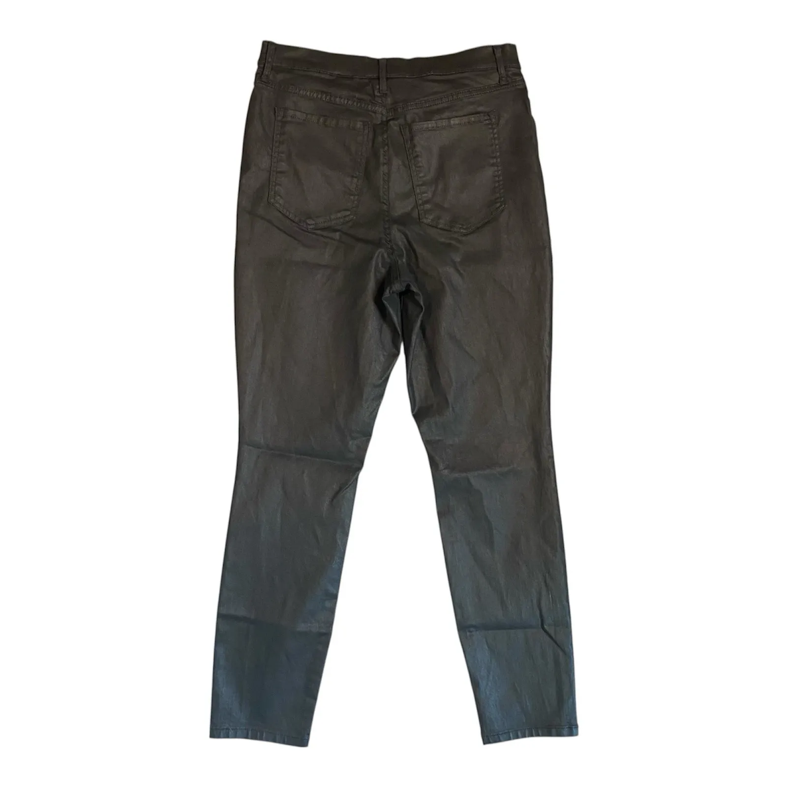 Banana Republic High Rise‎ Skinny Coated Jean Womens Black Ankle Length - Image 2