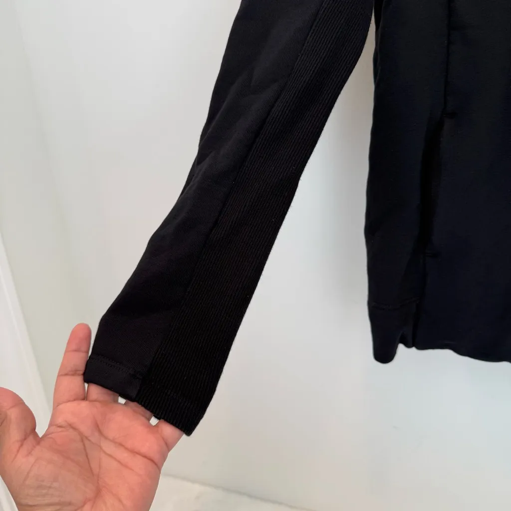 James Perse Asymmetrical Zip Black Hoodie size 1 - Image 5