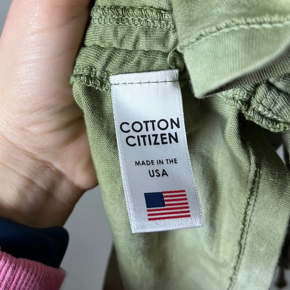 Cotton Citizen Ruched Side Lisbon Tank Dress Sz S Green Made in USA - Image 3