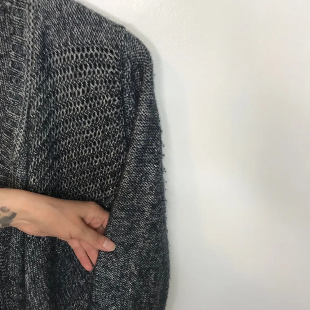 Lucky Brand Open Front Grey Cardigan Sweater XS knit gray warm cozy - Image 8