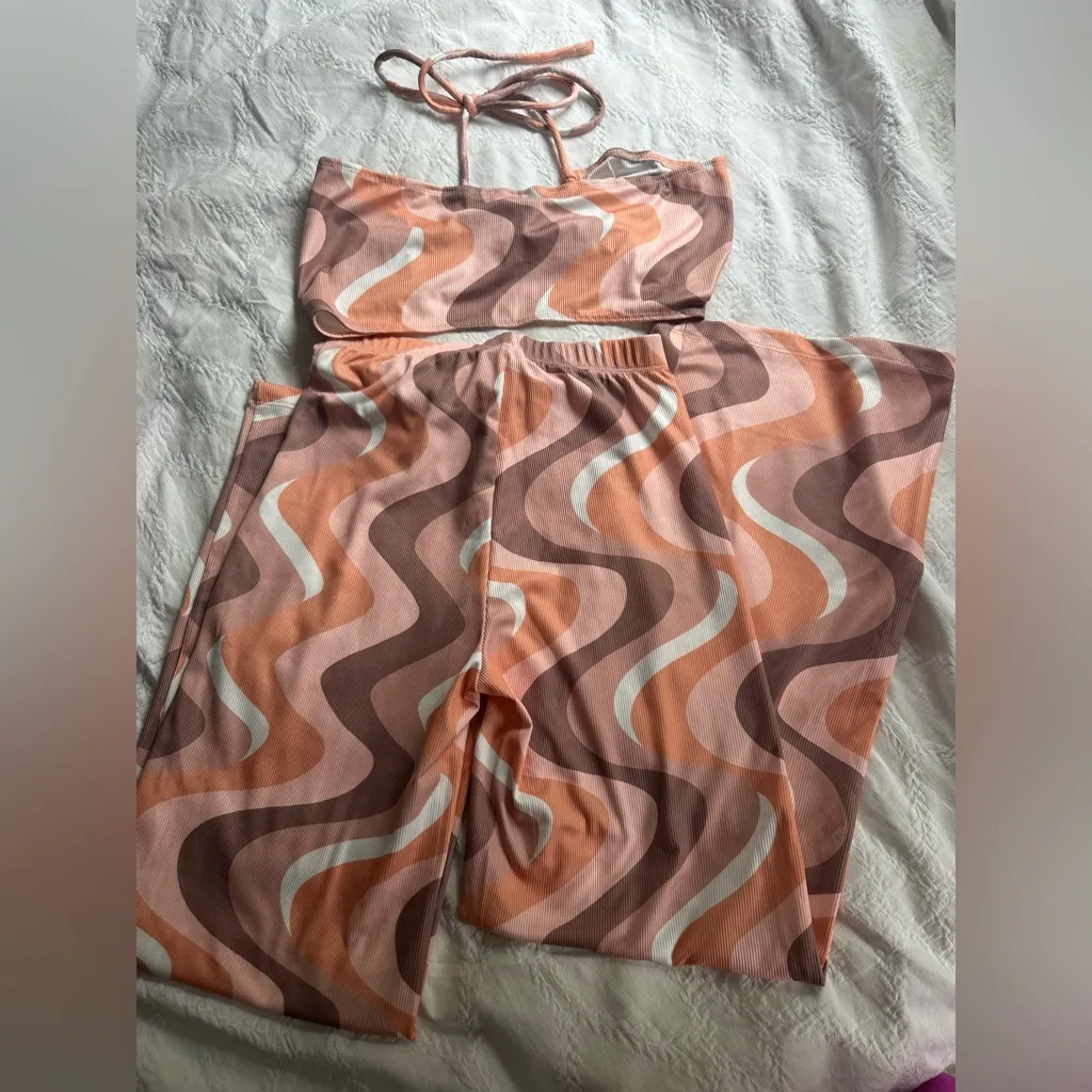 Princess Polly Swirl Print festival Set - Pink, Brown, and Cream - Image 5