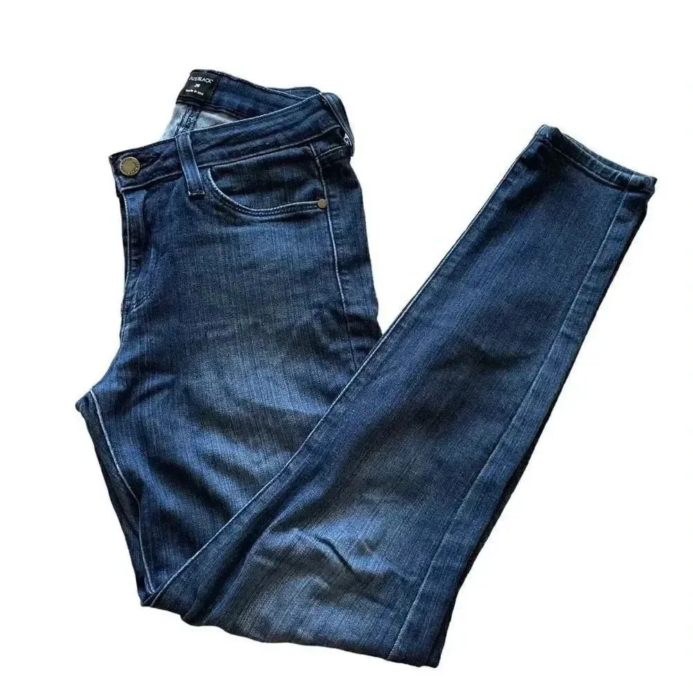 Just Black Mid Rise Blue Soft Skinny Denim Women’s Minimalist Jeans SZ 26 # 1543 - Image 6