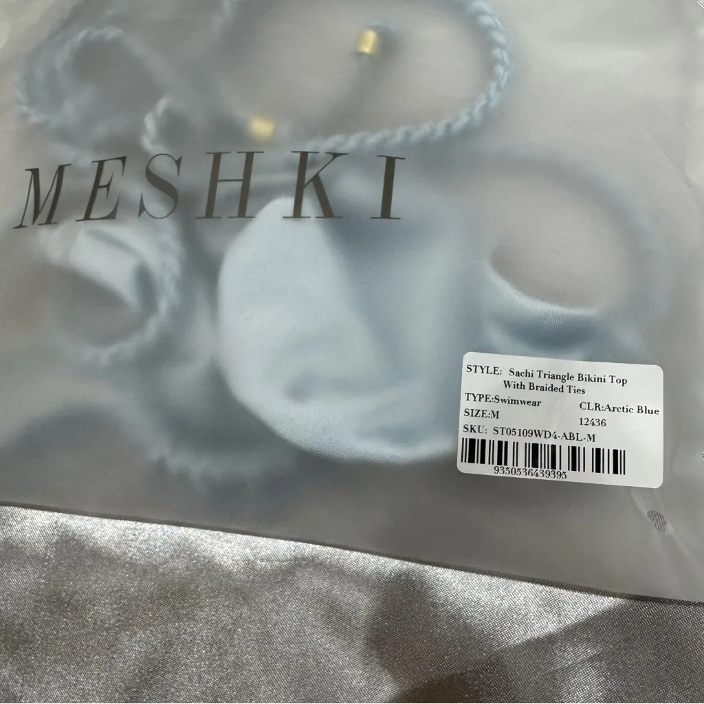 Meshki Sachi Triangle Bikini Top Arctic Blue - Image 7