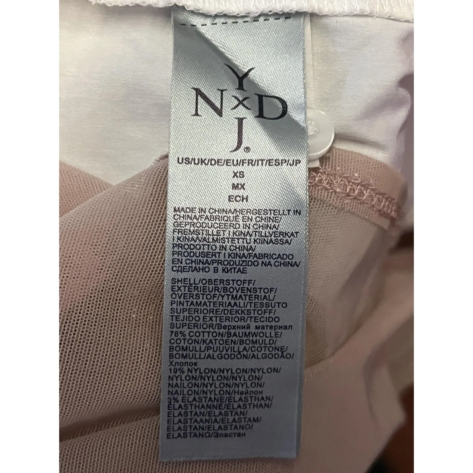 NYDJ Shirt Womens XS White Button Front Collared Lined Shaping Top Stretch - Image 8