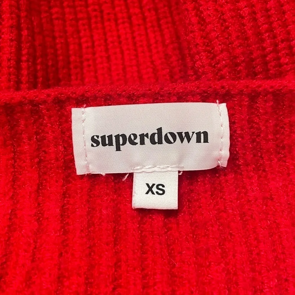 Superdown‎ Geraldine Ribbed Sweater in Red Size Extra Small - Image 7